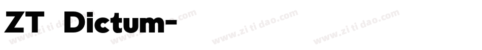 ZT  Dictum字体转换